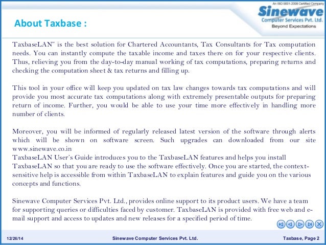 taxbaselan software